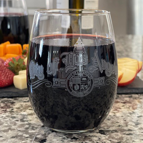 City of Los Angeles 15 oz Stemless Wine Glass