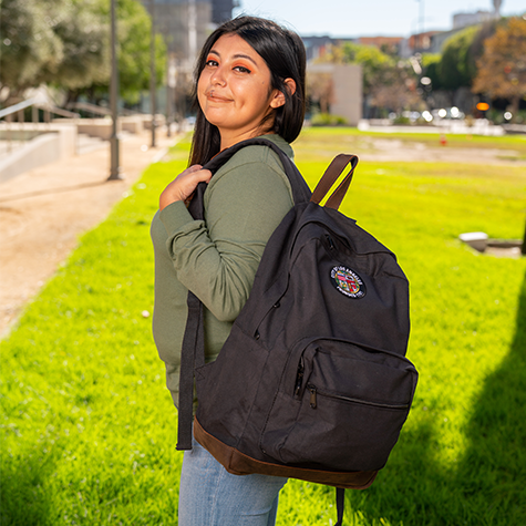 Canvas Backpack w/Leather Accents – LA City Store