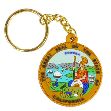 State of California Seal Textured Keychain