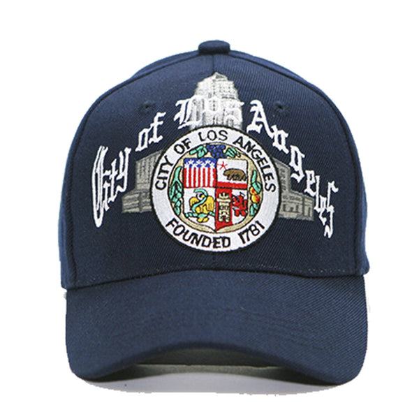 L.A. City Script Seal Hat | Navy - 1
