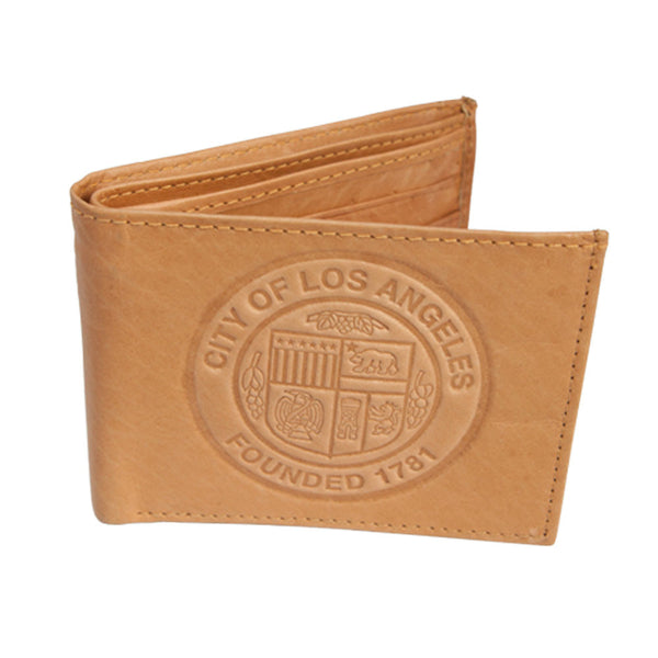 L.A. City Imprinted Leather Wallet | Camel - 1